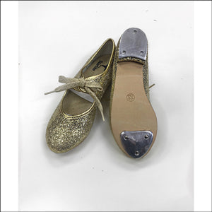 Special Offer - Glitter Tap Shoes-Tap Shoes-Starlite-7c-Gold Glitter-That's Entertainment Dancewear