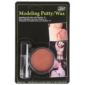Mehron ~ Modeling Putty/Wax With Fixative "A" - Carded .3oz./.25oz. Halloween, SFX, Party